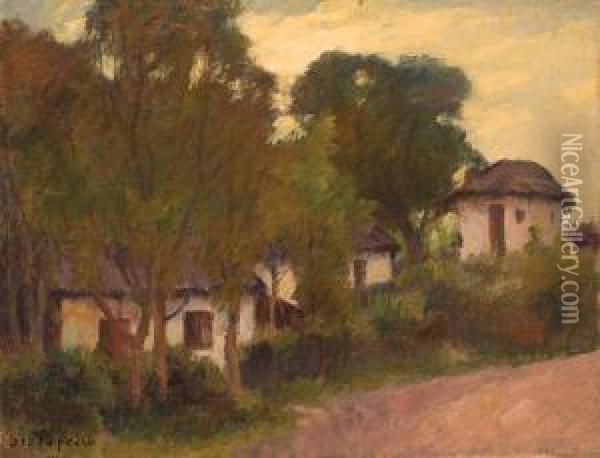 Houses Oil Painting - Stefan Popescu