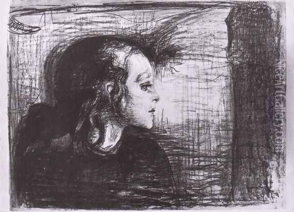la jeune fille malade 1896 2 Oil Painting - Edvard Munch