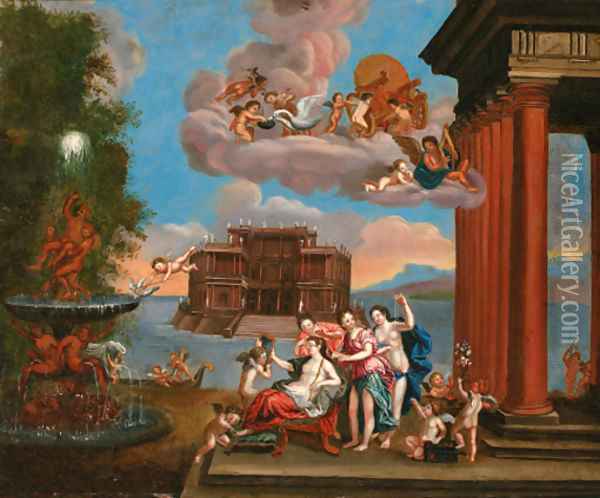 The Toilet of Venus 2 Oil Painting - Francesco Albani