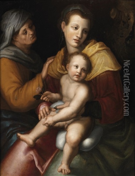 Madonna Mit Kind Und Der Heiligen Anna Oil Painting -  Pontormo
