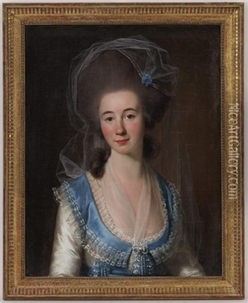 Madame Rodolphe De Bontems Nee Le Fort Oil Painting - Jens Juel