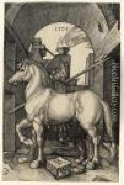 The Small Horse Oil Painting - Albrecht Durer