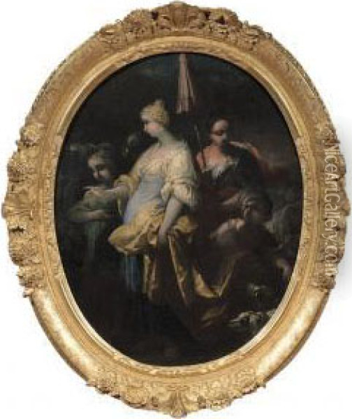 La Regina Di Saba Oil Painting - Giovanni Camillo Sagrestani