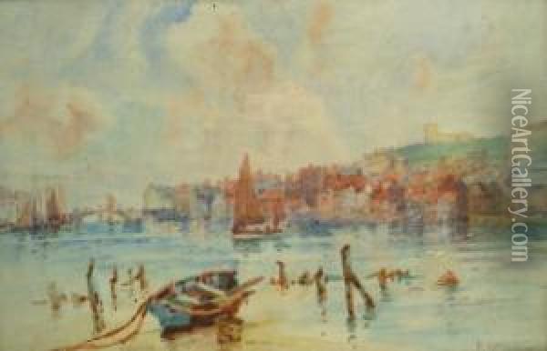 Whitby Harbour Oil Painting - Frank Rousse