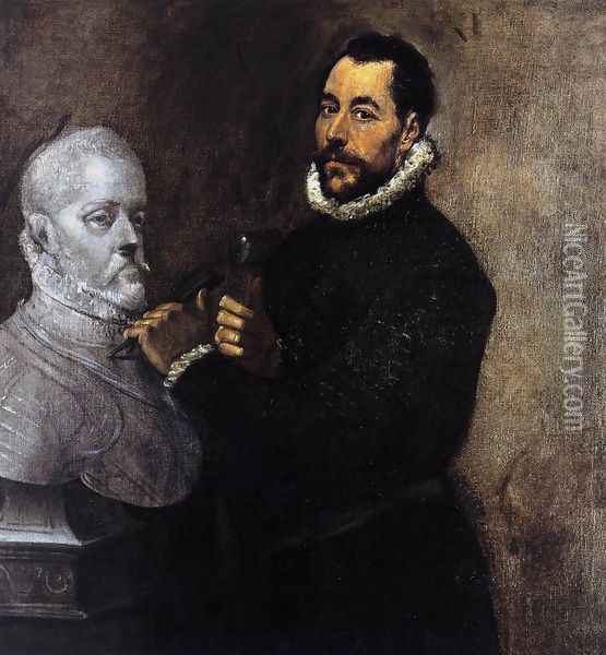 Portrait of a Sculptor 1576-78 Oil Painting - El Greco (Domenikos Theotokopoulos)