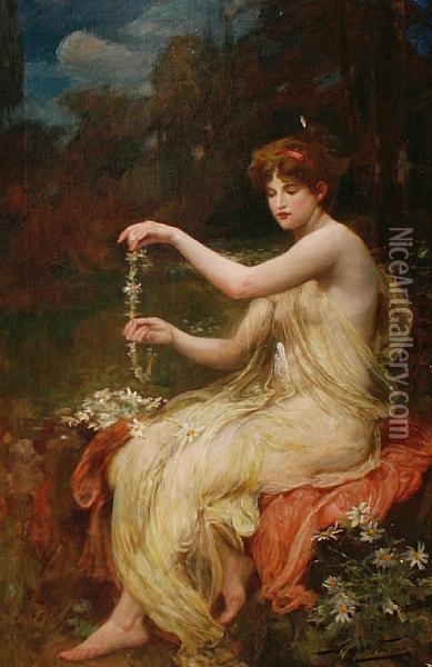 The Daisy Chain Oil Painting - Robert Fowler