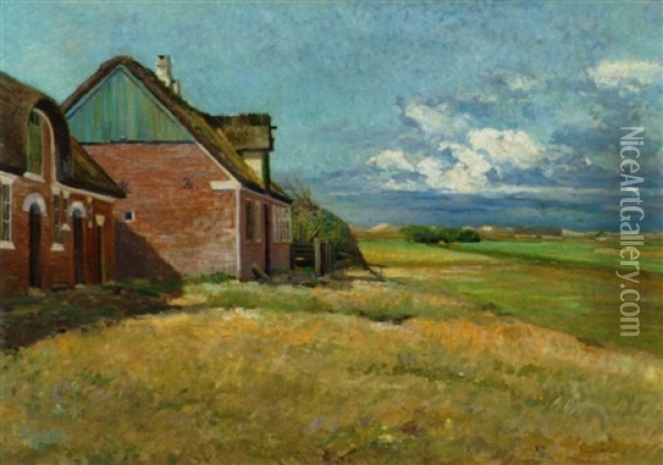 Schwere Wolken Aus Nordwest, Fano Oil Painting - Erwin Noebbe