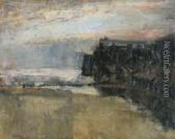L'estacade Oil Painting - James Ensor