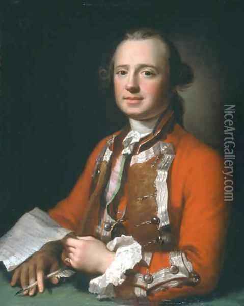 Lieutenant Colonel James Adolphus Oughton 1720-80 Oil Painting - George Knapton