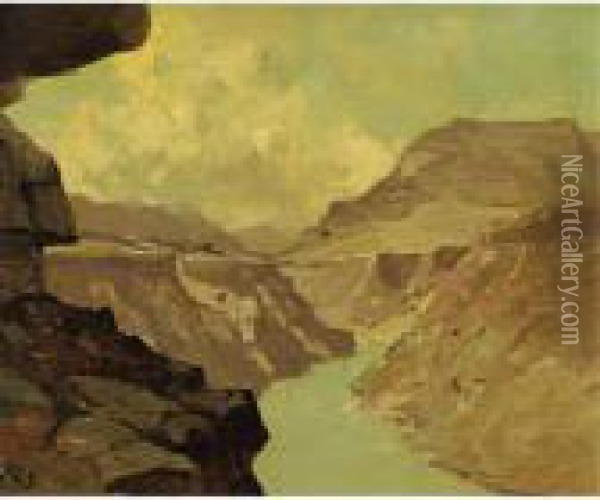 Canyon Of The Rio Colorado Oil Painting - Julian Walbridge Rix