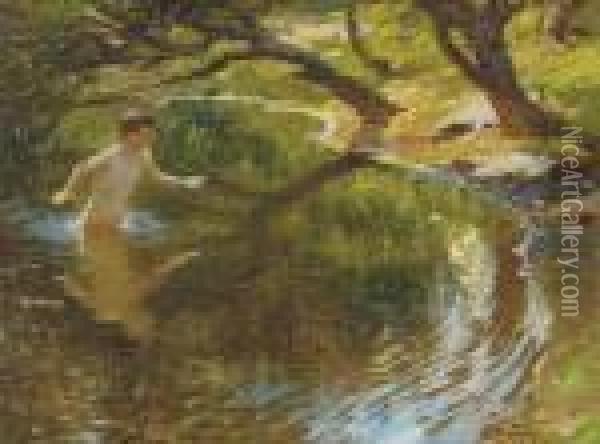Bathing Boy Oil Painting - Edward Henry Potthast