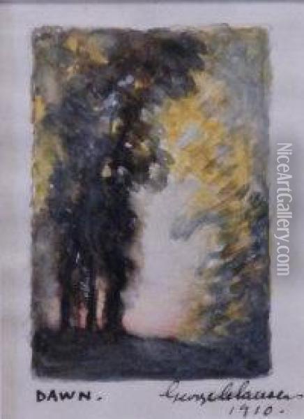 Dawn Oil Painting - George Clausen