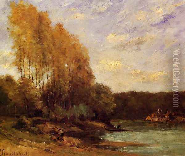 Early Autumn On A Lake Oil Painting - Paul Trouillebert