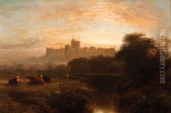 Windsor Castle Oil Painting - George Cole
