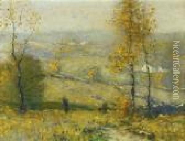 Autumn In Thecountryside Oil Painting - Bruce Crane