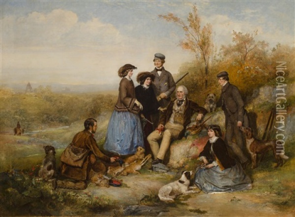 The Shooting Party Oil Painting - William Powell Frith