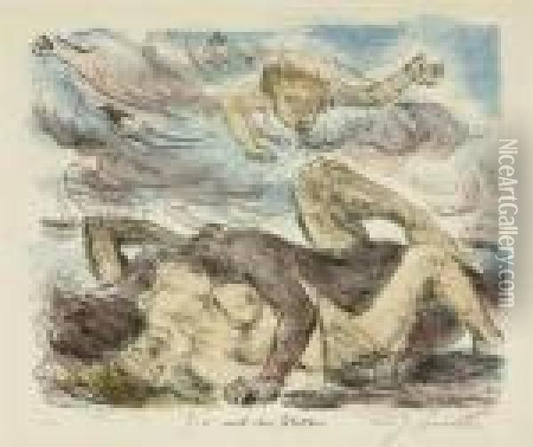 Jo Mit Der Wolke Oil Painting - Lovis (Franz Heinrich Louis) Corinth