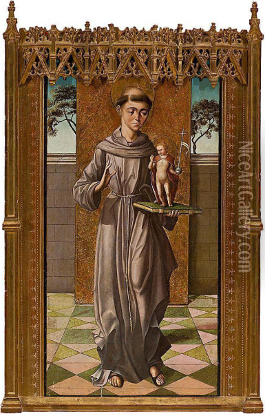 San Antonio De Padua Oil Painting - Master Of Astorga
