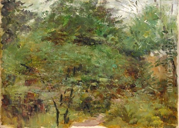 Wattle Study Oil Painting - Frederick McCubbin