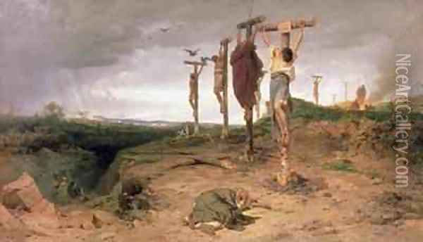 The Damned Field, Execution place in the Roman Empire Oil Painting - Fedor Andreevich Bronnikov