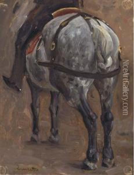 Etude De Cheval Et Cavalier Oil Painting - Jean-Paul Laurens