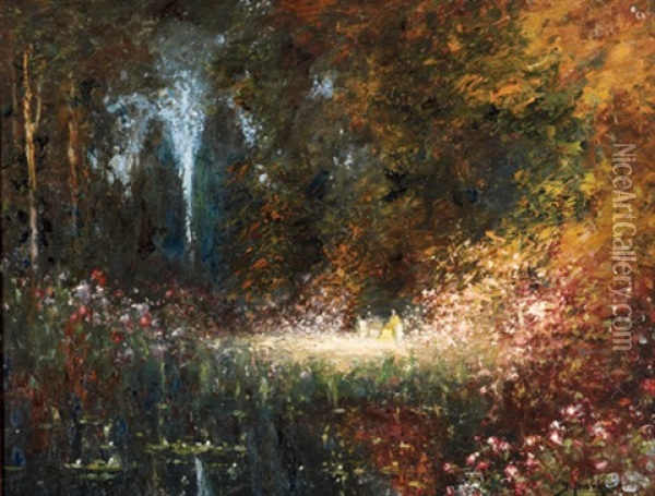 Fantasy Garden Oil Painting - John Barker