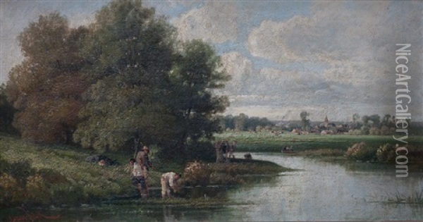 Pescadores Oil Painting - Henri Van Wijk