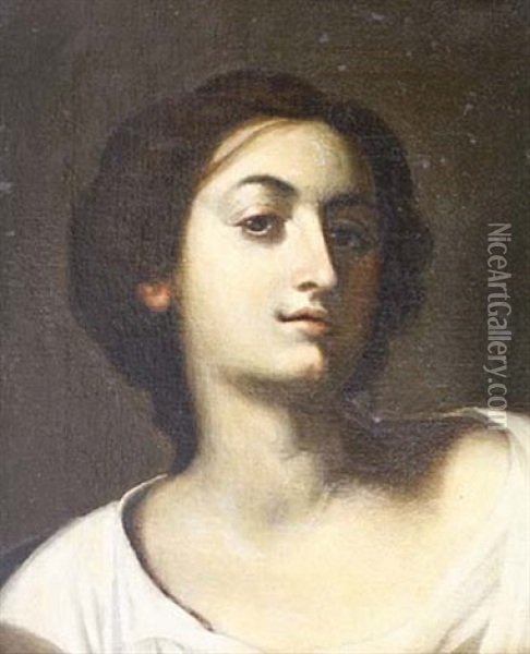 Sainte Agathe (study) Oil Painting - Francesco Guarino
