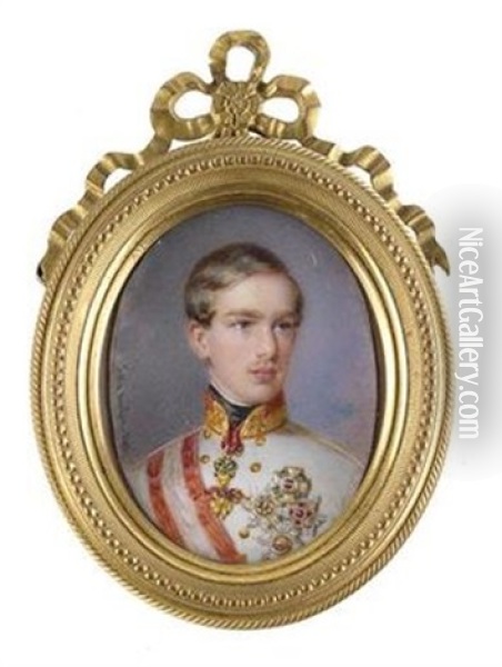 Kaiser Franz Joseph I. Von Osterreich Oil Painting - Alois Von Anreiter