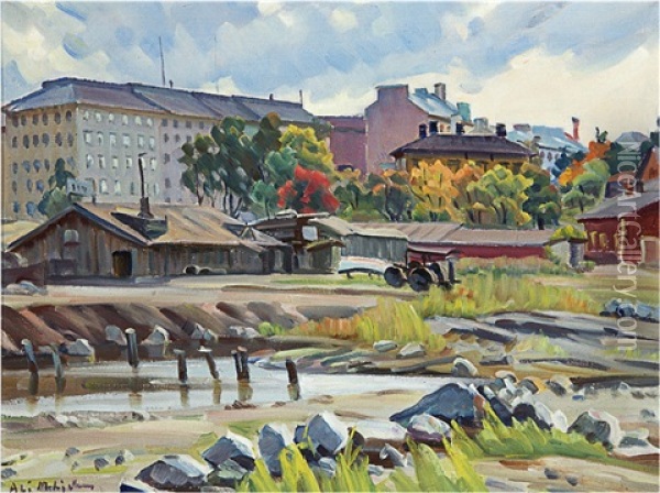 View From Helsinki Oil Painting - Alarik (Ali) Munsterhjelm
