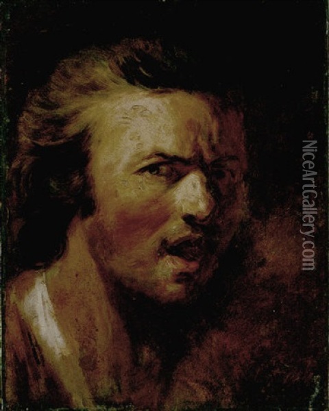Tete D'expression Oil Painting - Joseph Ducreux