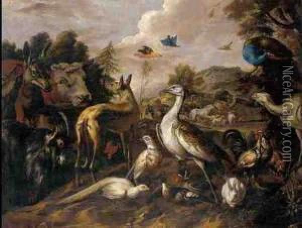 The Animals Before Noah's Ark Oil Painting - Sinibaldo Scorza