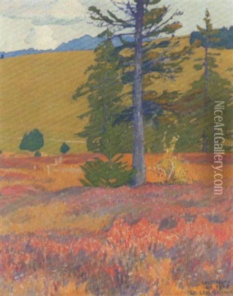 Les Mosses Oil Painting - Charles L'Eplattenier