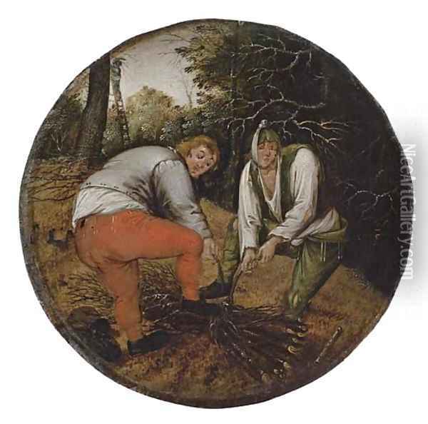 The Wood Cutters Oil Painting - Pieter The Younger Brueghel