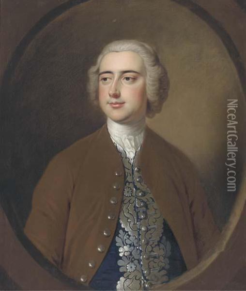 Portrait Of Giles Eyre Of Box Oil Painting - Thomas Hudson