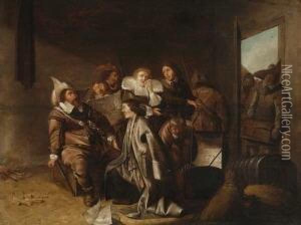 Das Verhor: Oil Painting - Pieter Codde