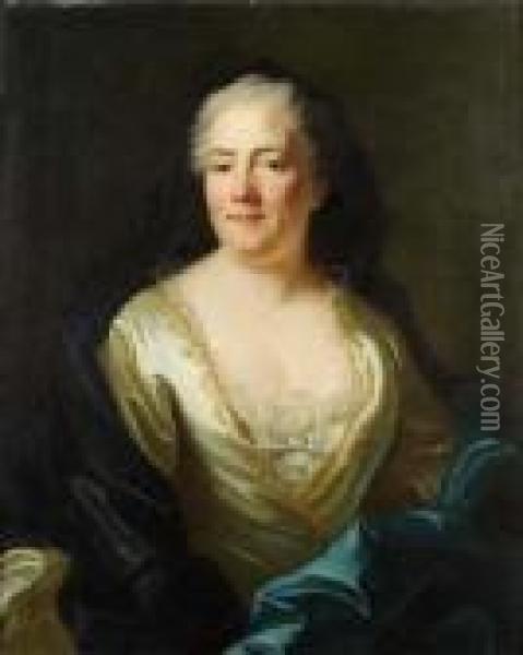 Portrait De Femme De Qualite Oil Painting - Hyacinthe Rigaud