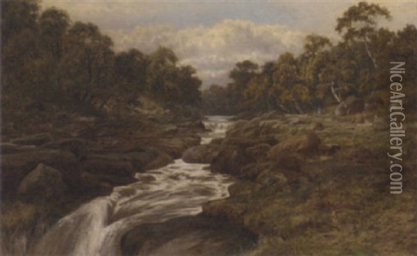 The Strid, On The Wharfe Oil Painting - William Henry Mander