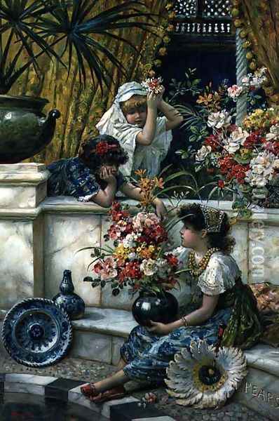 Flowers of the East, from the Pears Annual 1895 Oil Painting - William Stephen Coleman