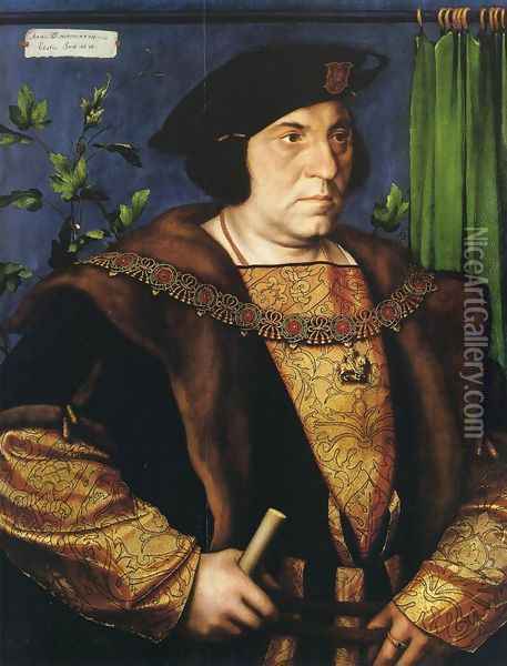 Portrait of Sir Henry Guildford 1527 Oil Painting - Hans Holbein the Younger