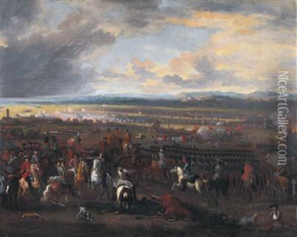 The Battle Of Chiari Oil Painting - Jan von Huchtenburgh