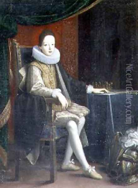 Portrait of Holy Roman Emperor Ferdinand II 1578-1637 Oil Painting - Francesco Ligozzi