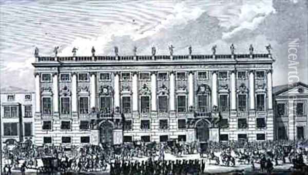 Palace of Prince Eugene of Savoy Vienna Oil Painting - Johann Bernhard Fischer von Erlach