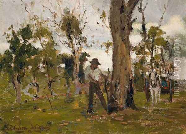 Wood Gatherer Oil Painting - Walter Withers