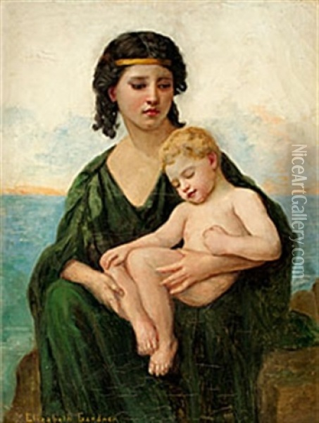 Maternity Oil Painting - Elizabeth Jane Gardner Bouguereau