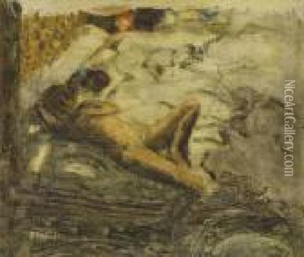 Avant-projet Pour L'indolente Oil Painting - Pierre Bonnard