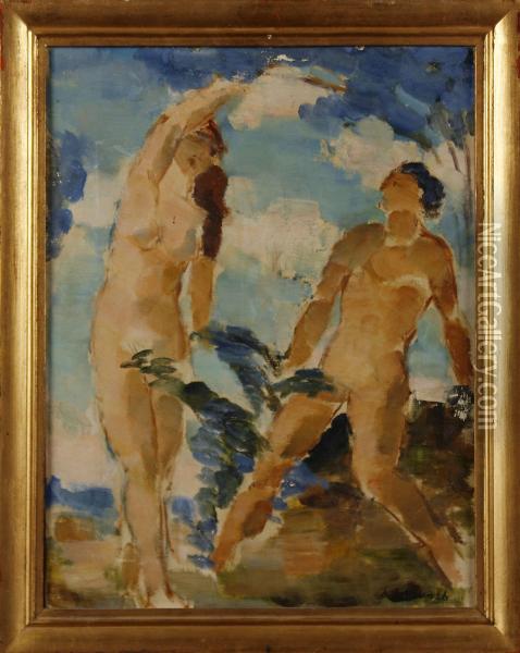 Man Och Kvinna Oil Painting - Albert Hoffsten