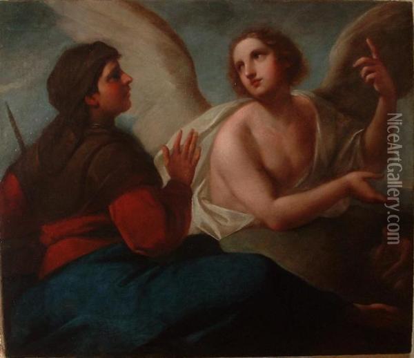 Agar E L'angelo Oil Painting - Antonio Bellucci