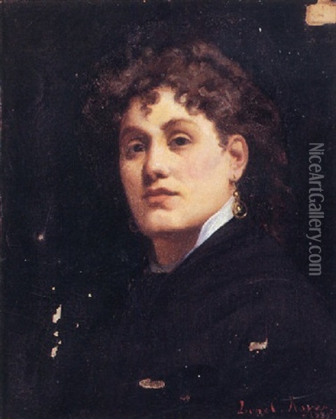 Portrait De Femme Oil Painting - Lionel Noel Royer