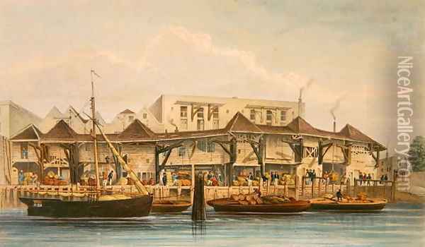 Brewers, Chesters and Galley Quays, 184 Oil Painting - Thomas Hosmer Shepherd